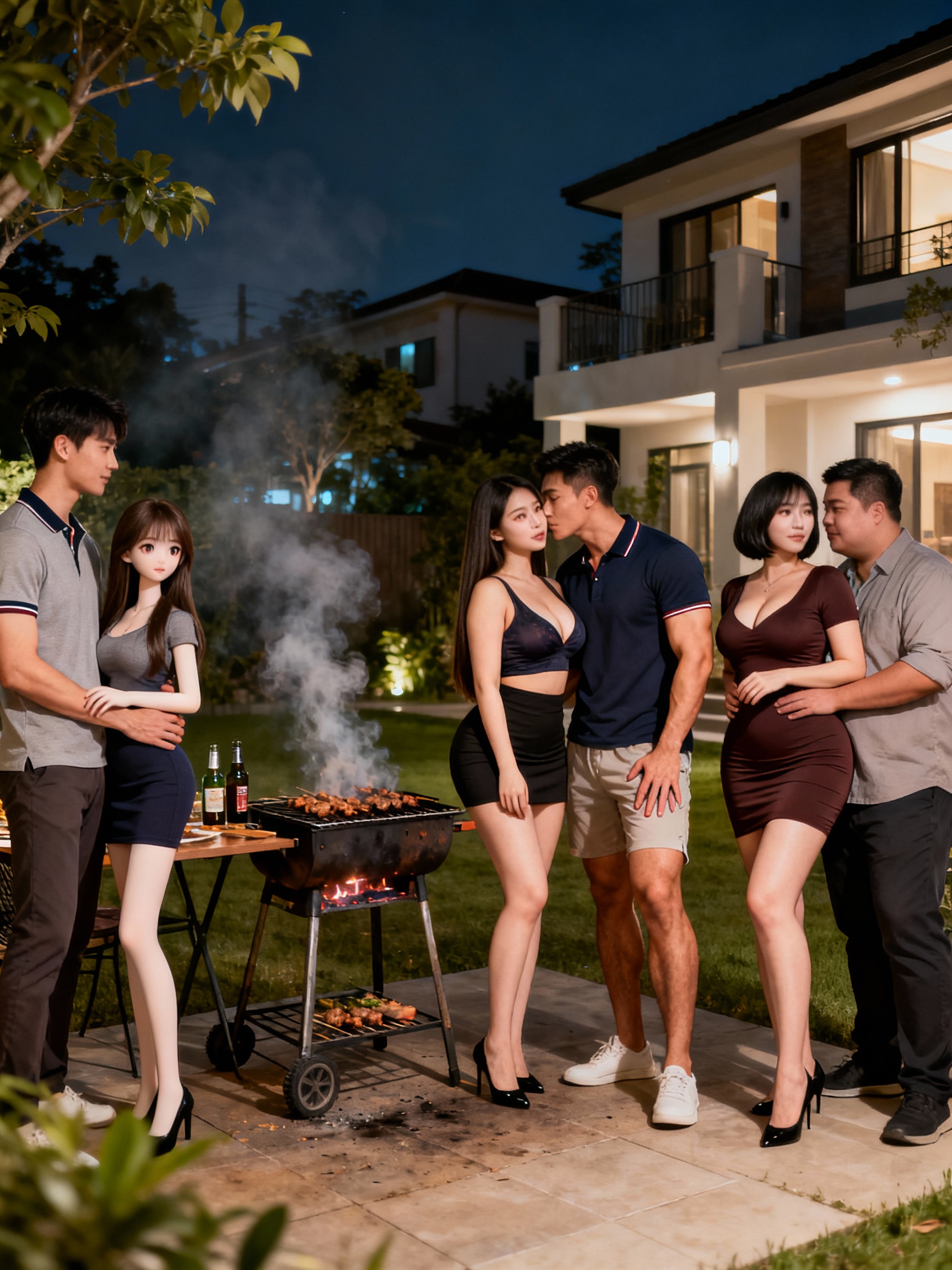 溫雅琴在家族別墅BBQ，俊逸摸大腿說禁忌才刺激，我忍不住了