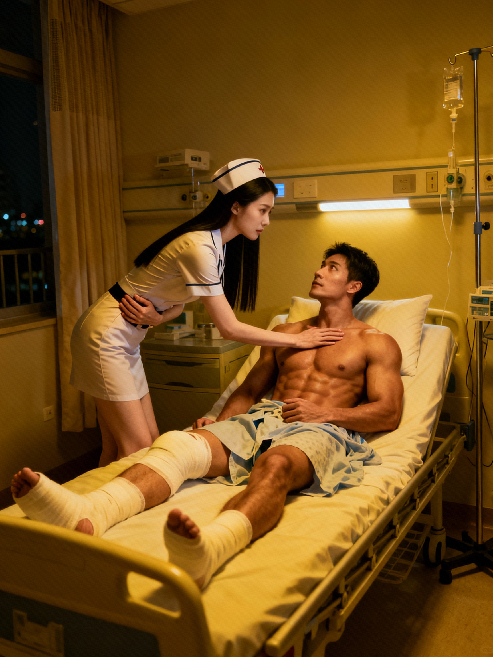 夜班護理師瞿冰嵐被病人洪宇辰的腹肌搞亂了