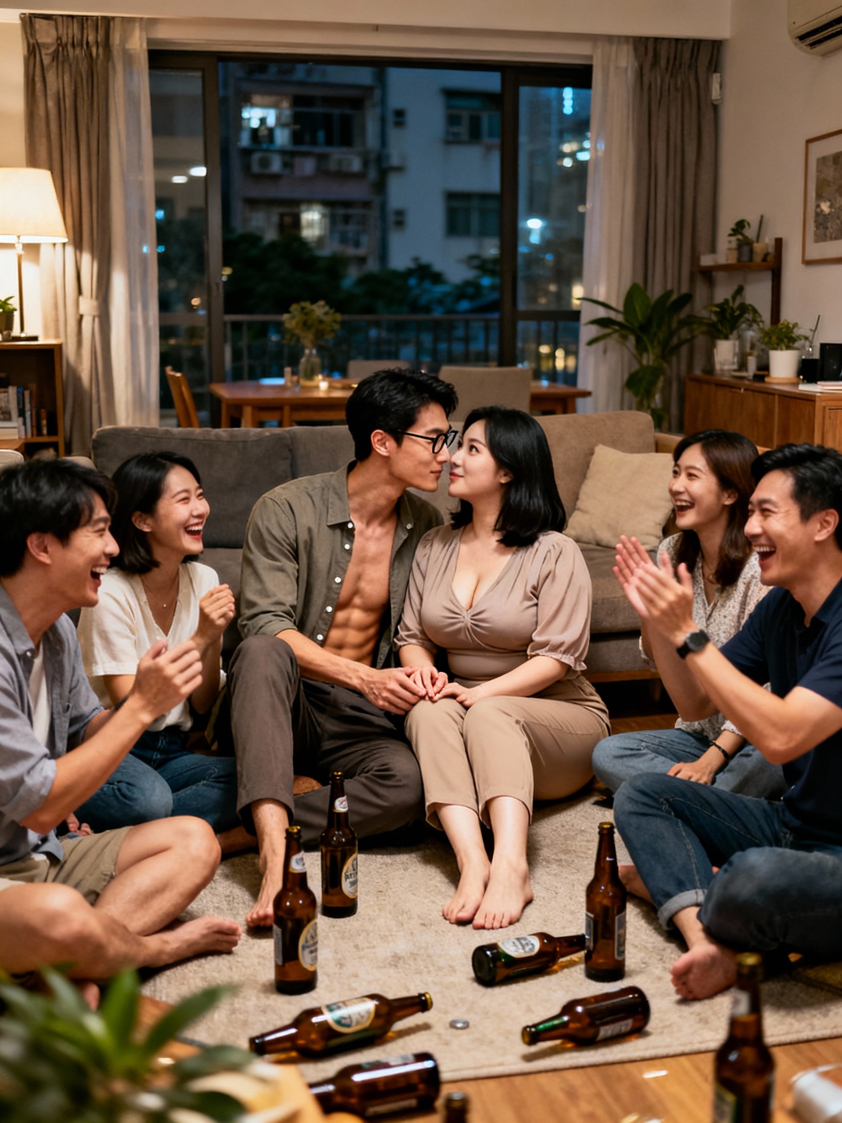 教授沈睿峰和賢妻淑華的真心話大冒險，玩到躲房間幹翻天