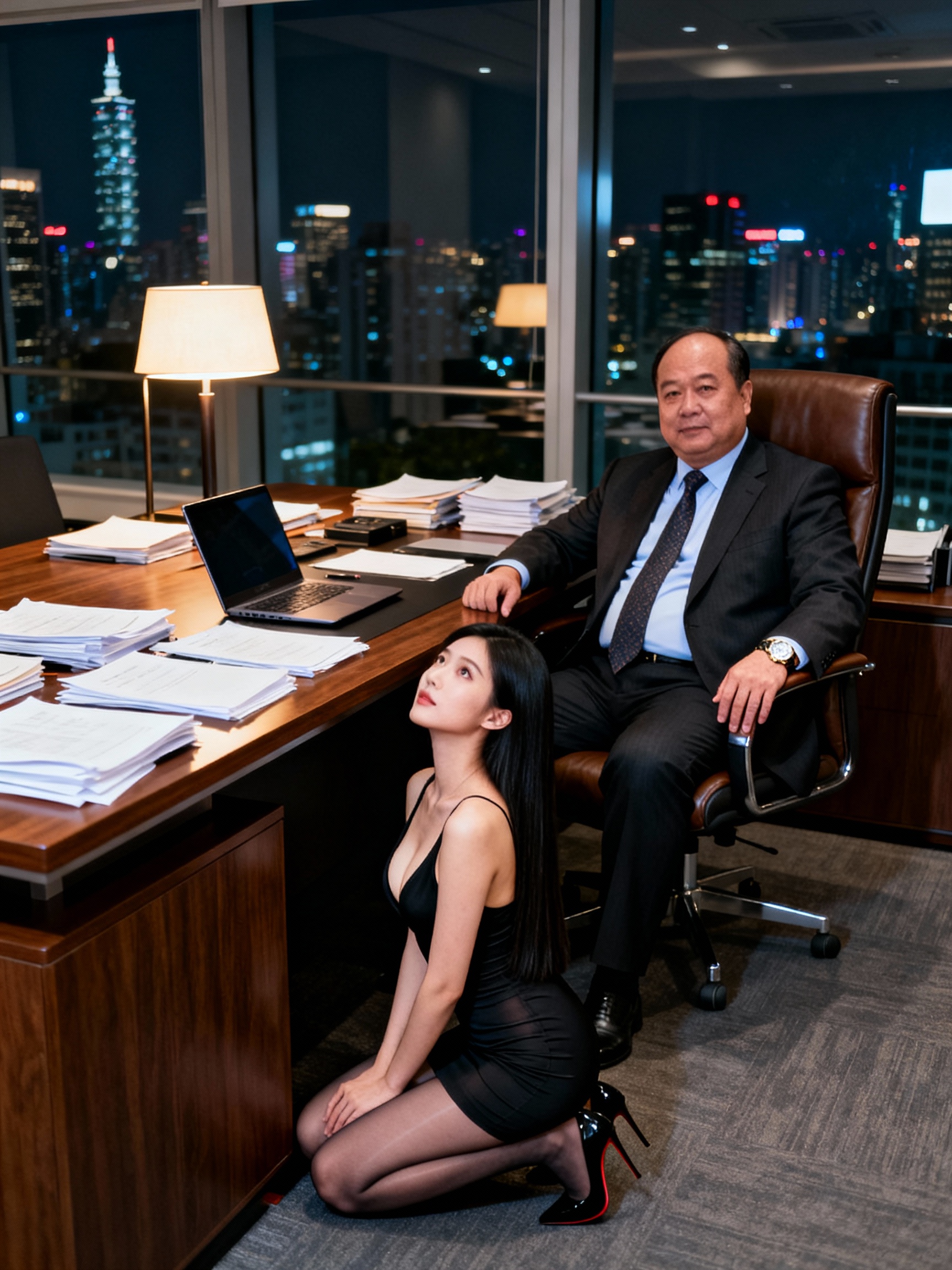 璞靜萱的桌下跪舔升職術：總裁瞿文泰淪為我的專屬大叔