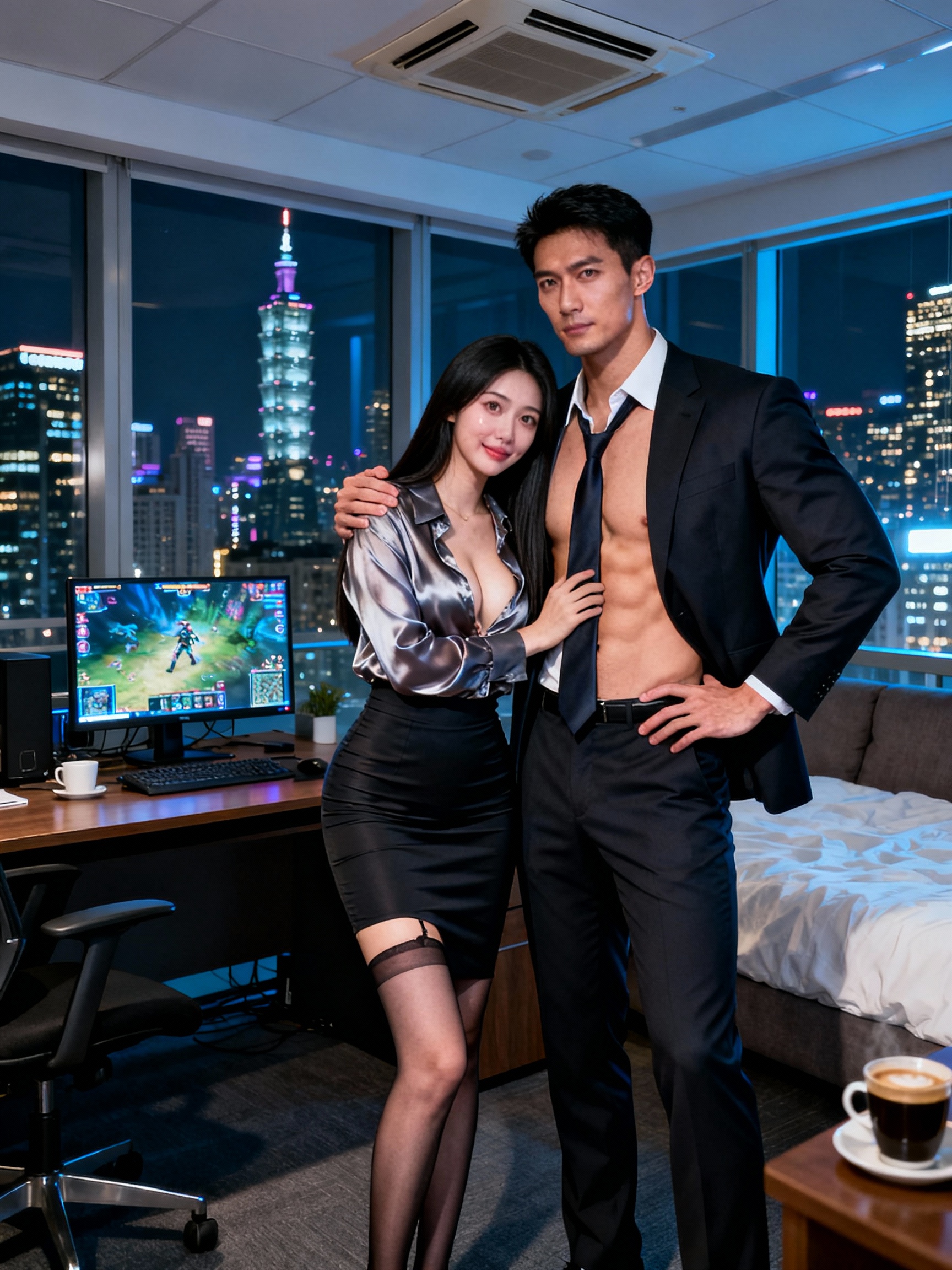 祁澤宸加班夜的電動賭局，助理梓柔從揉肩到上床