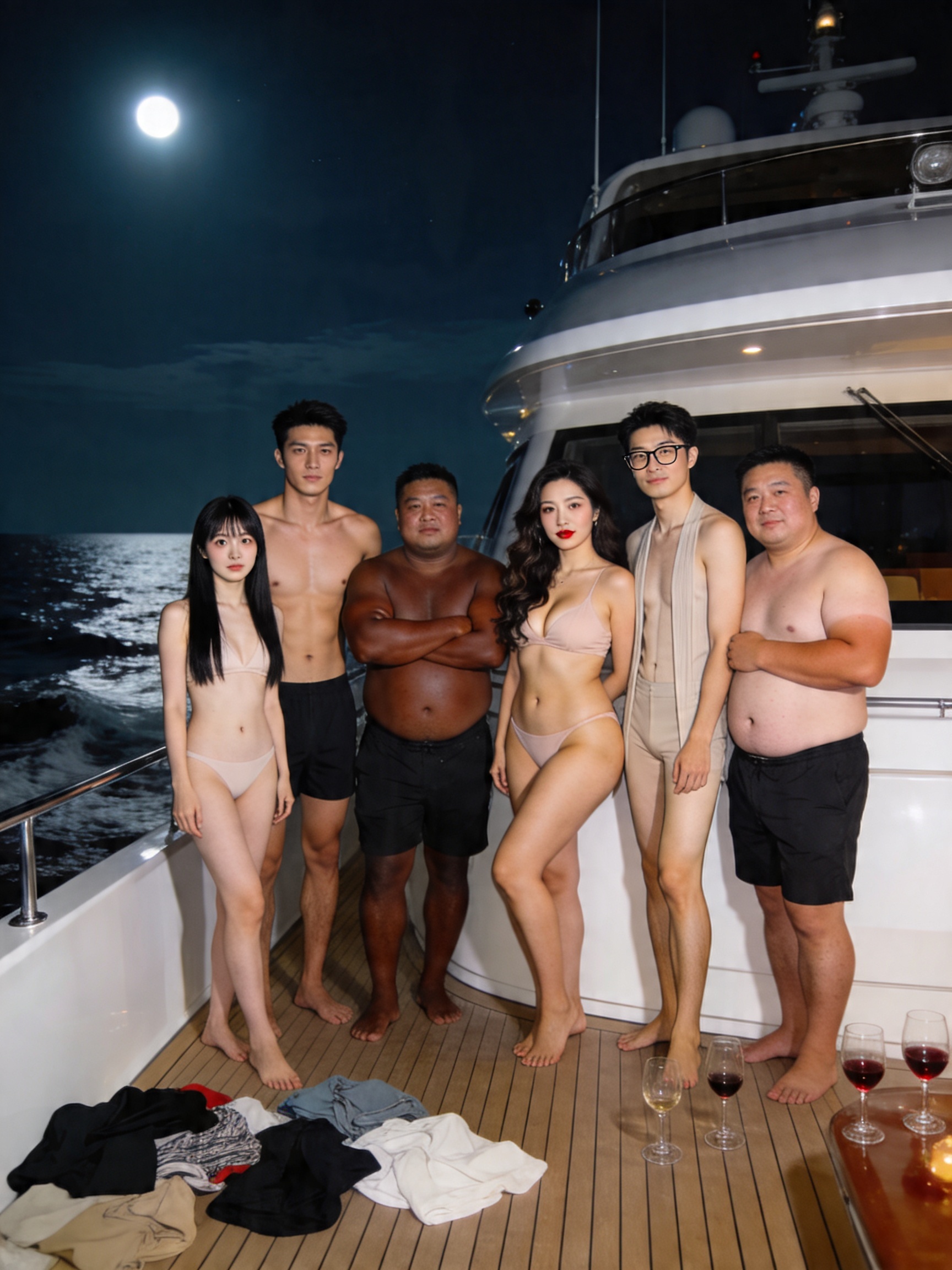 我是盧承澤的私人管家沈語涵，遊艇派對上被老闆和三好友輪番幹，老婆趙雅雯也超浪