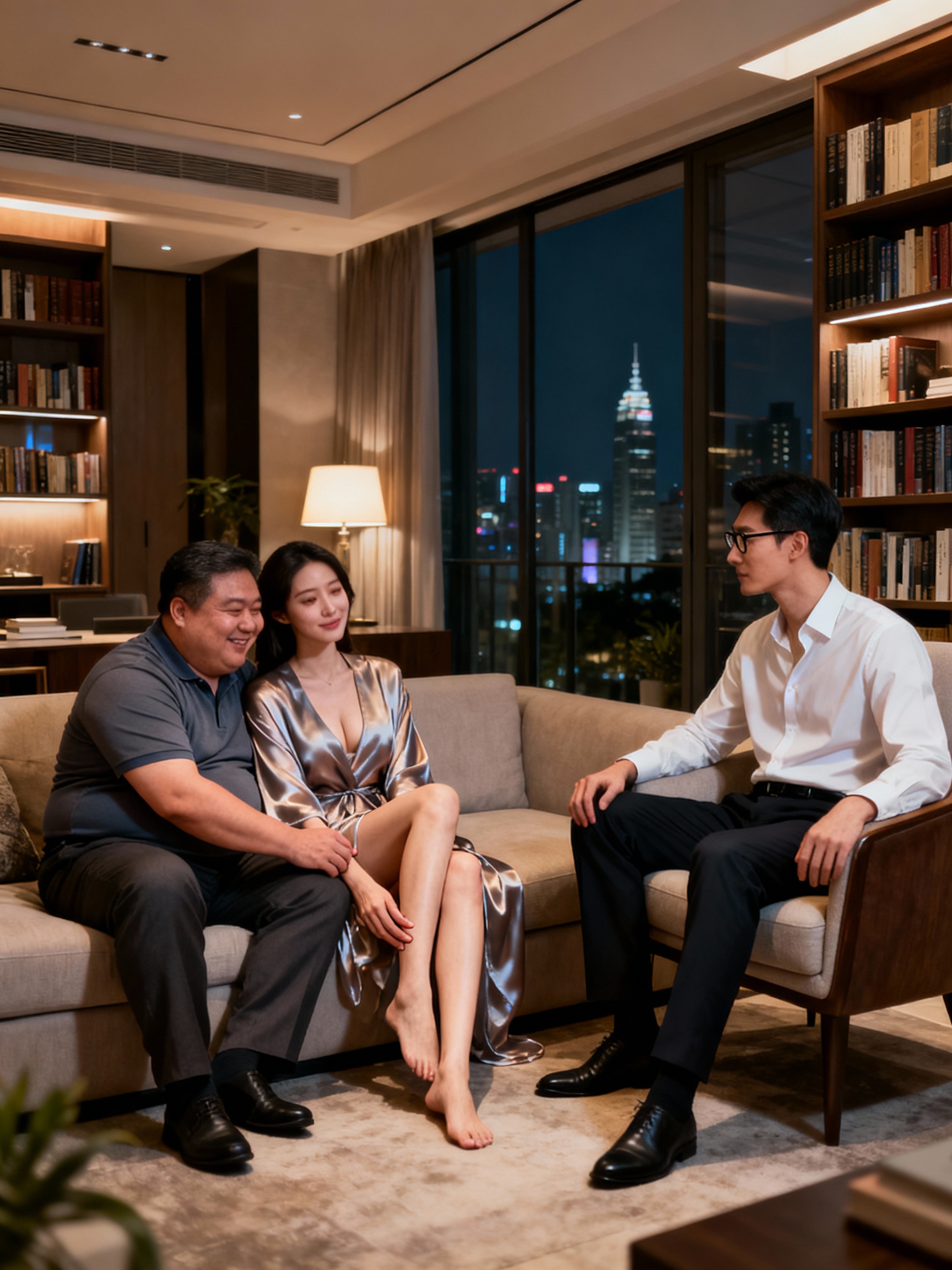 斯文教授沈逸文的綠帽慾火：美腿妻蔚品瑜與盧泰宏的禁忌長腿夜