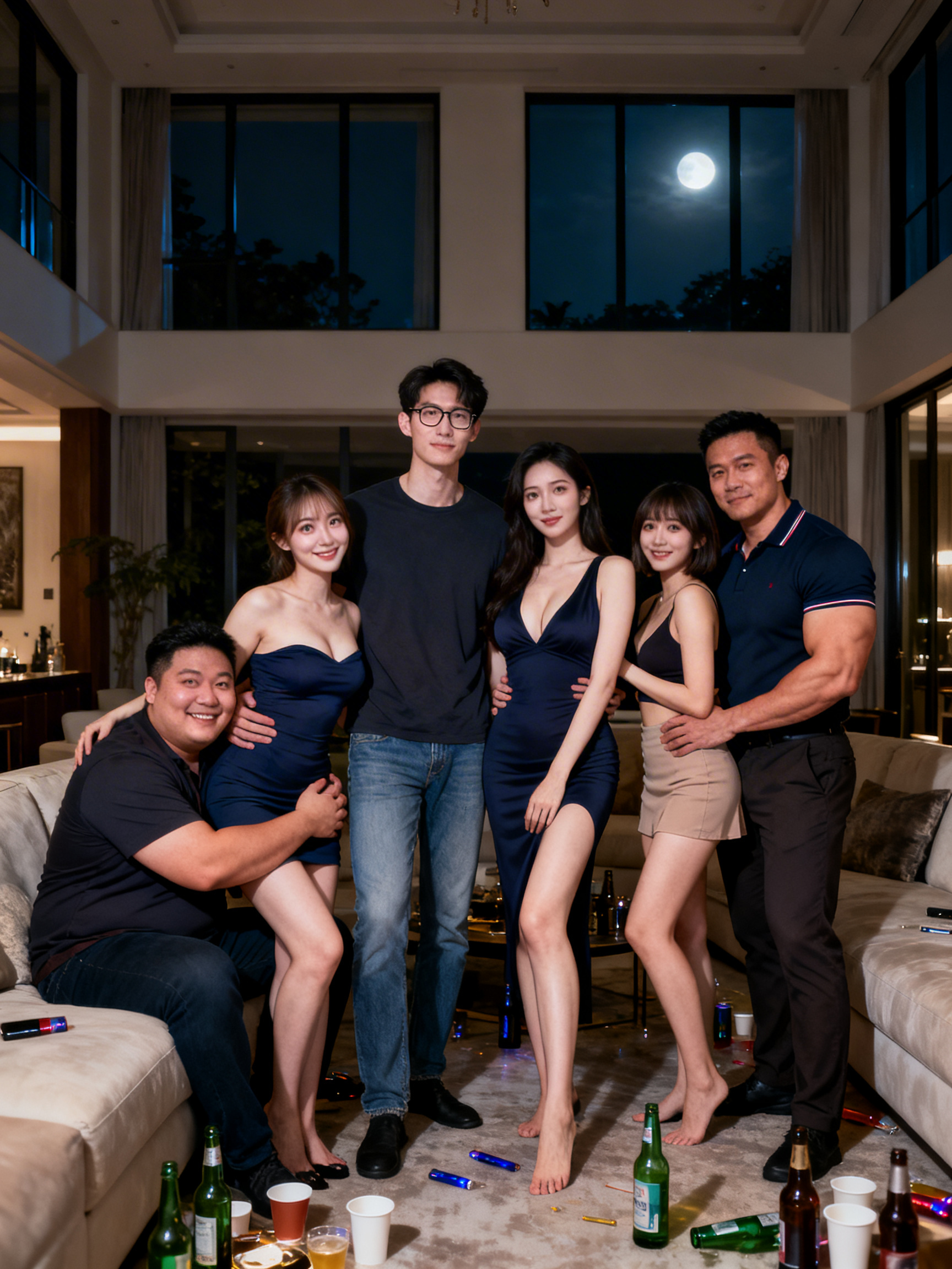許俊凱生日趴停電，摸黑抓到曉薇翹臀就開幹換三位大學妹