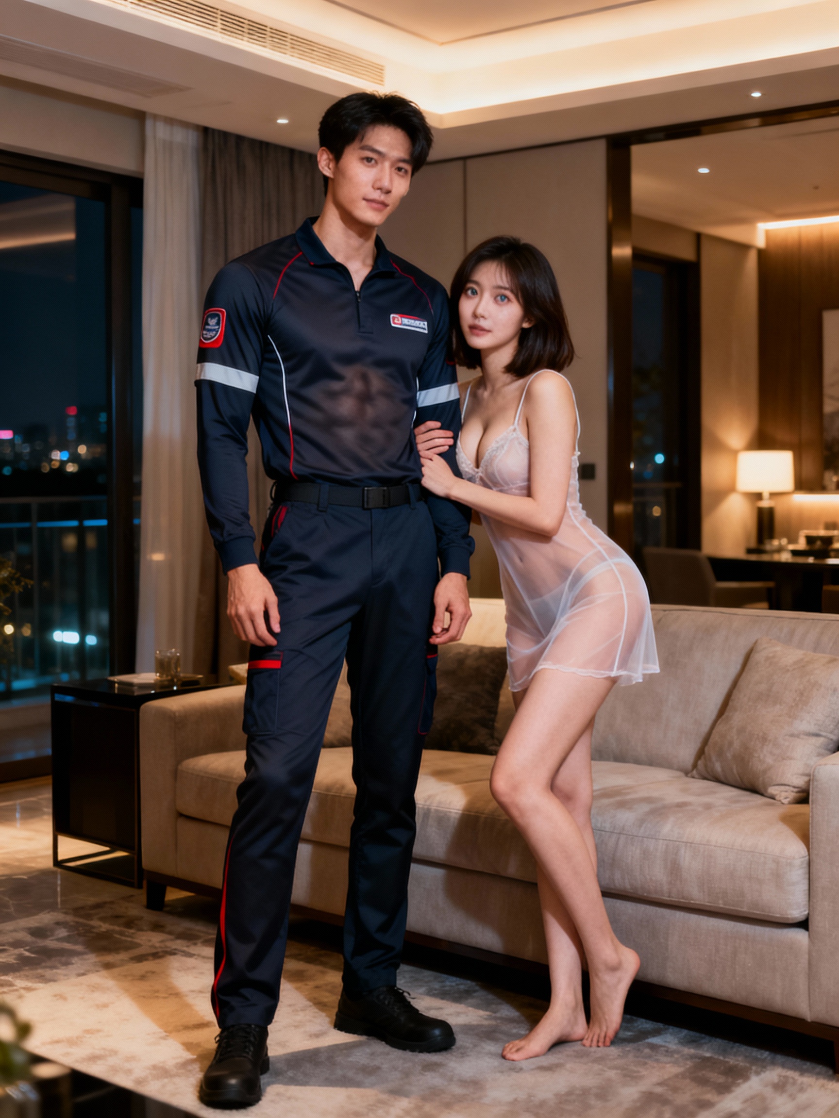外送員鄧凱翔每次送餐都聊不停，這次翁曼妮邀我進門喝熱飲暖身