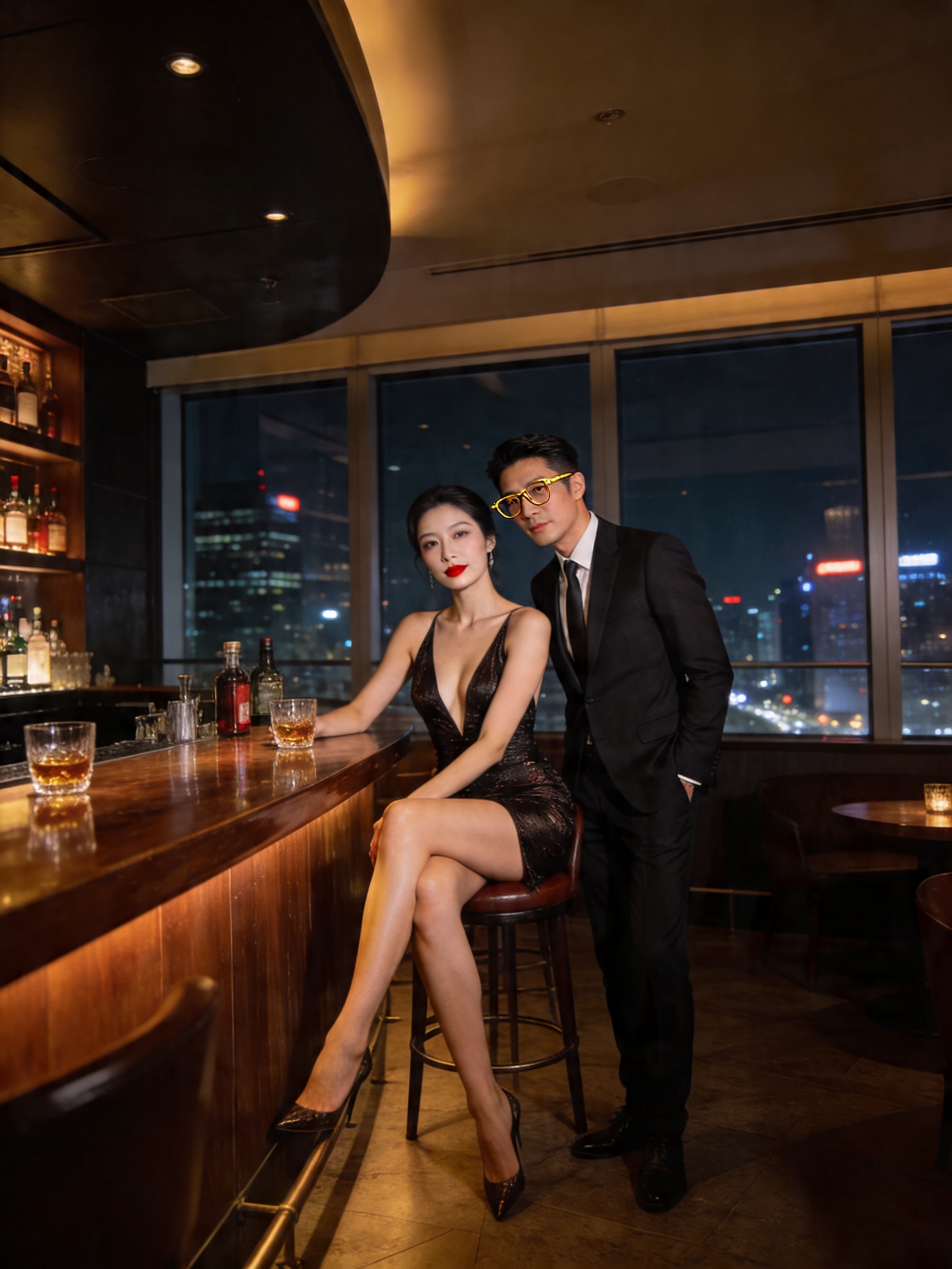 我和老婆凌薇嵐玩陌生人遊戲，酒吧搭訕直奔酒店超刺激