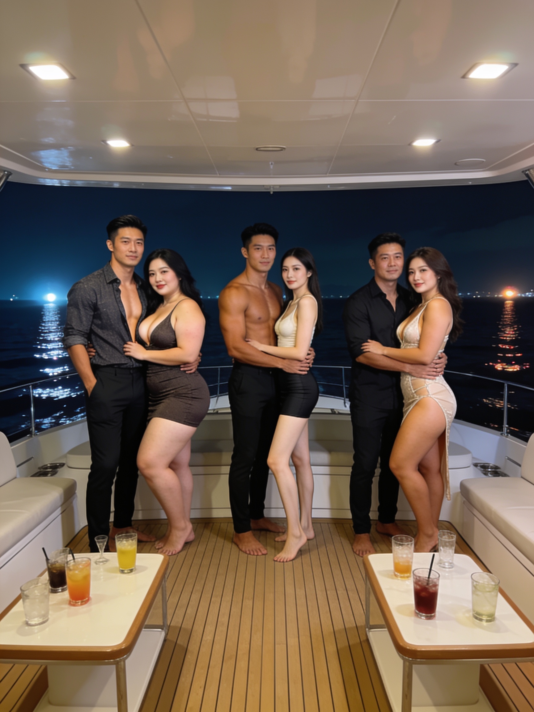 魏子豪遊艇夜宴，大嫂蘇婉婷肉感身材讓我把持不住