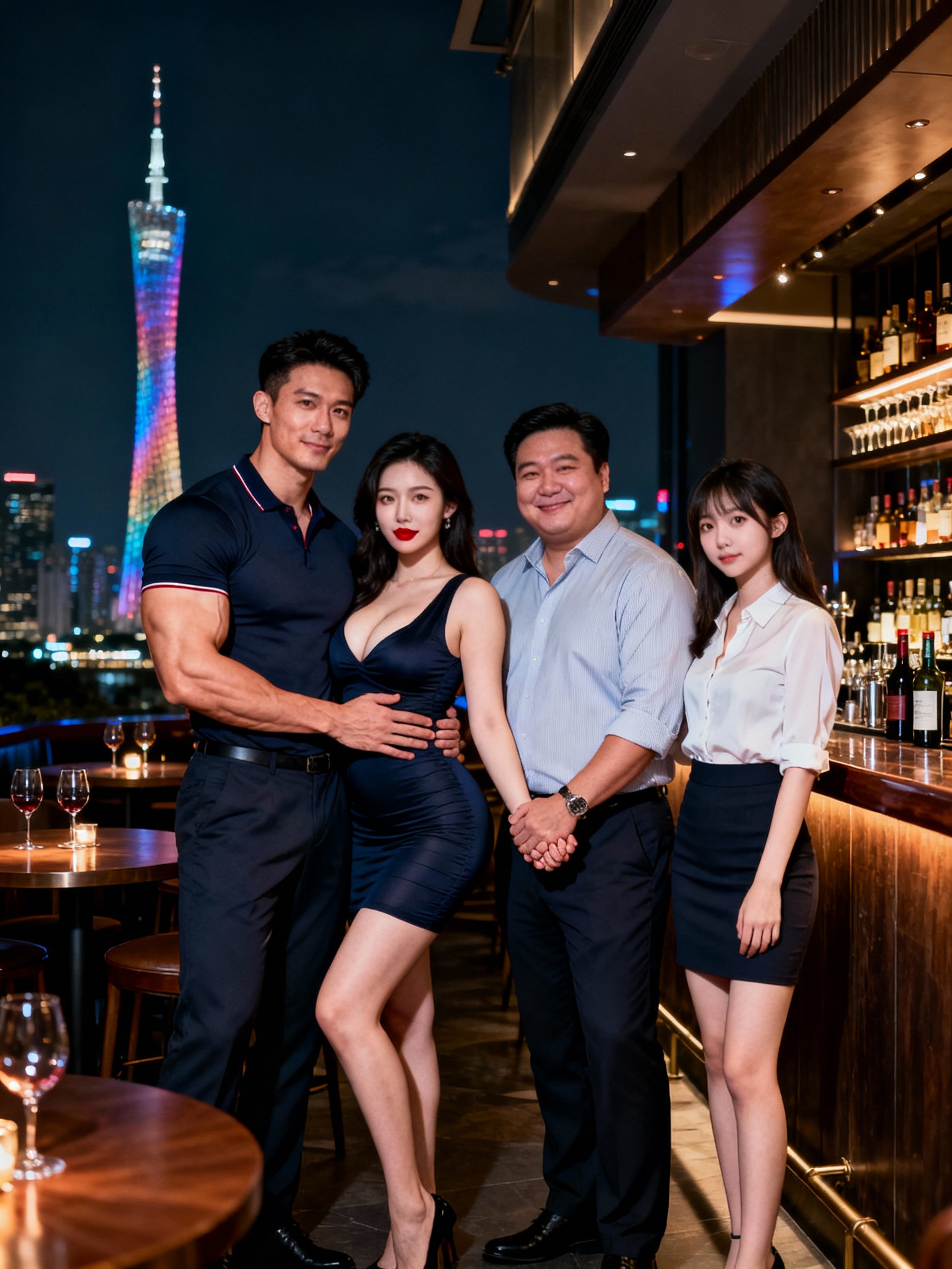 兄弟介紹的相親對象竟是他的老婆夏芷晴，我們四人酒後交換開房