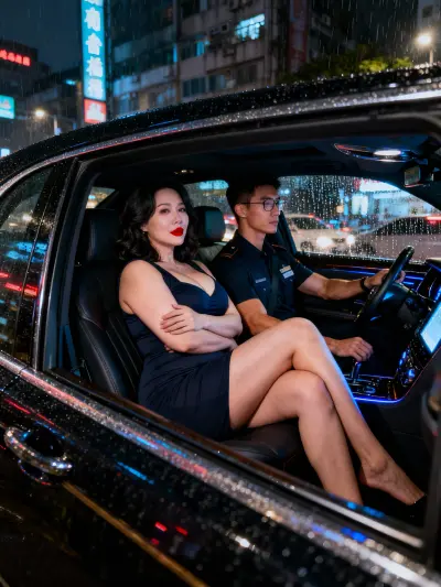 風騷女總祁曼妍的雨夜車震：斯文司機韋承澤的禁忌馴服